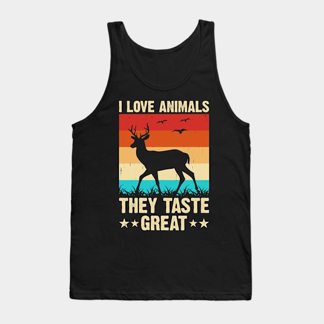 I Love Animals They Taste Great T shirt For Women Tank Top by QueenTees